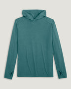 Free Fly Bamboo Shade Hooded Sun Shirt-Heather Sea Pine