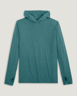 Free Fly Bamboo Shade Hooded Sun Shirt-Heather Sea Pine