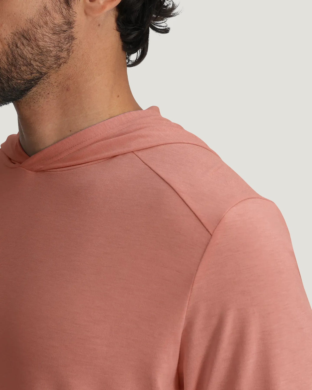 Free Fly Bamboo Shade Hooded Sun Shirt-Heather Red Clay