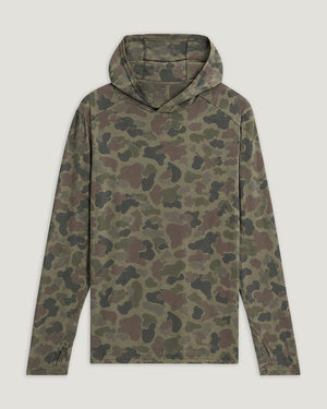 Free Fly Bamboo Shade Hooded Sweatshirt-Vintage Camo Oil Green