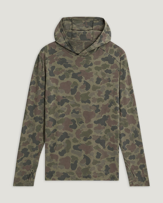 Free Fly Bamboo Shade Hooded Sweatshirt-Vintage Camo Oil Green