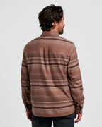 Free Fly Seawool Flannel L/S Shirt-Nutmeg Stripe