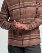 Free Fly Seawool Flannel L/S Shirt-Nutmeg Stripe