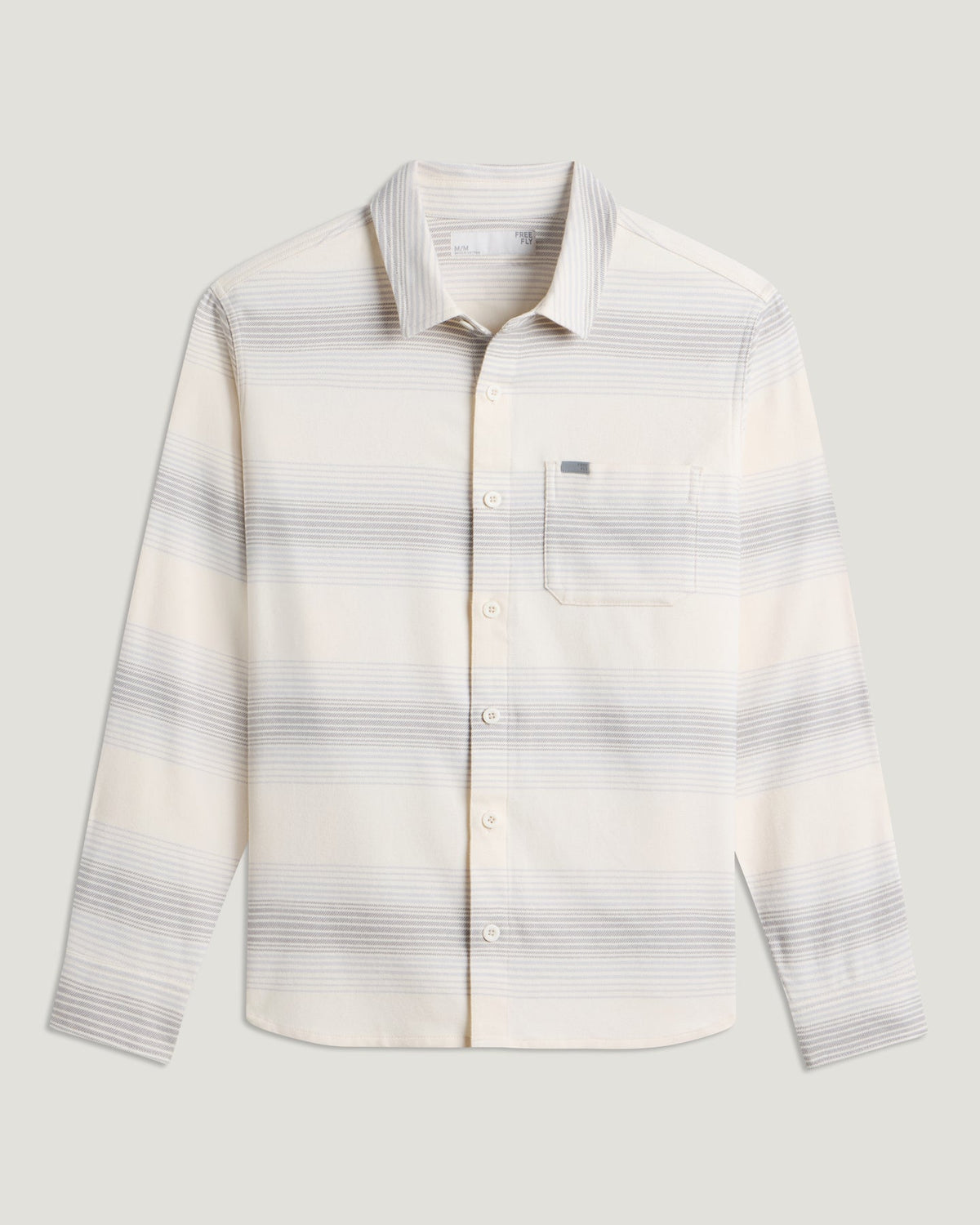 Free Fly Seawool Flannel L/S Shirt-Ombre Stripe Birch