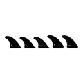 Firewire Dan Mann Manncave Tri/Quad Fin Set-Grey-Large