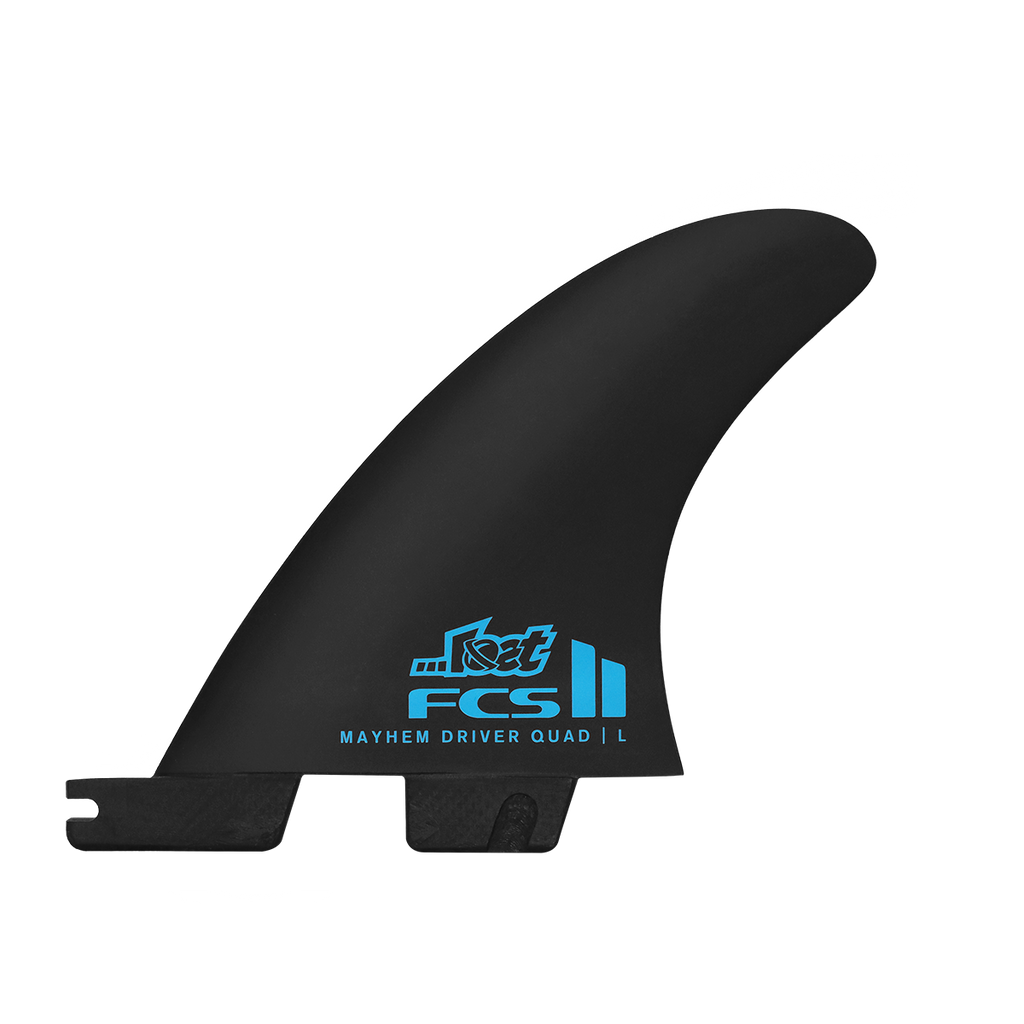 FCS II Mayhem Driver PC Quad Rear Fin Set-Blue-Large