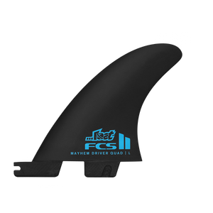 FCS II Mayhem Driver PC Quad Rear Fin Set-Blue-Large