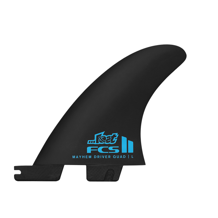 FCS II Mayhem Driver PC Quad Rear Fin Set-Blue-Large