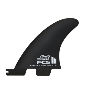 FCS II Mayhem Driver PC Quad Rear Fin Set-White-Medium— Alternate View