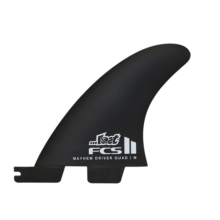 FCS II Mayhem Driver PC Quad Rear Fin Set-White-Medium