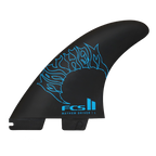 FCS II Mayhem Driver PC Tri Fin Set-Blue-Large