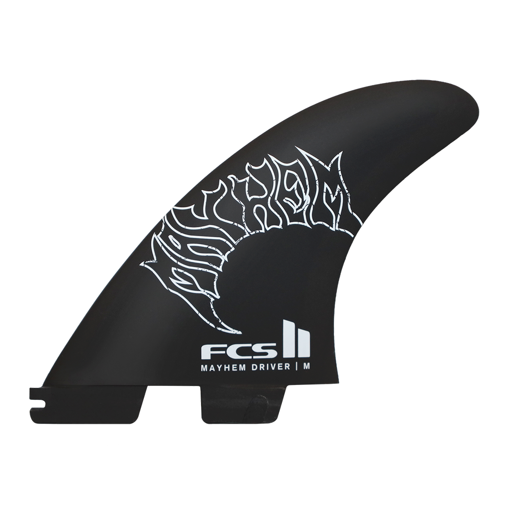FCS II Mayhem Driver PC Tri Fin Set-White-Medium