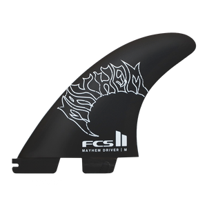FCS II Mayhem Driver PC Tri Fin Set-White-Medium