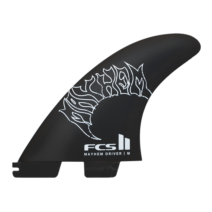 FCS II Mayhem Driver PC Tri Fin Set-White-Medium