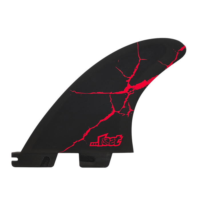 FCS II Mayhem Driver PC Tri Fin Set-Red-Small