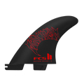FCS II Mayhem Driver PC Tri Fin Set-Red-Small