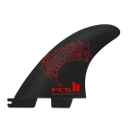 FCS II Mayhem Driver PC Tri Fin Set-Red-Small