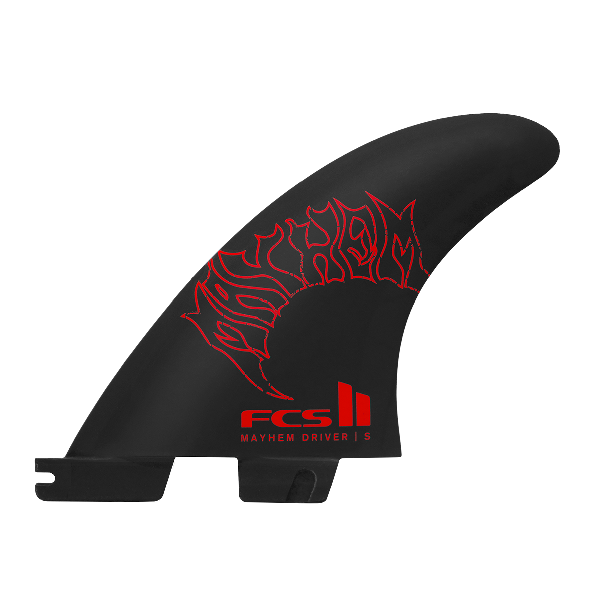 FCS II Mayhem Driver PC Tri Fin Set-Red-Small