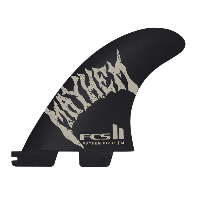 FCS II Mayhem Pivot PC Tri Fin Set-Sand-Medium