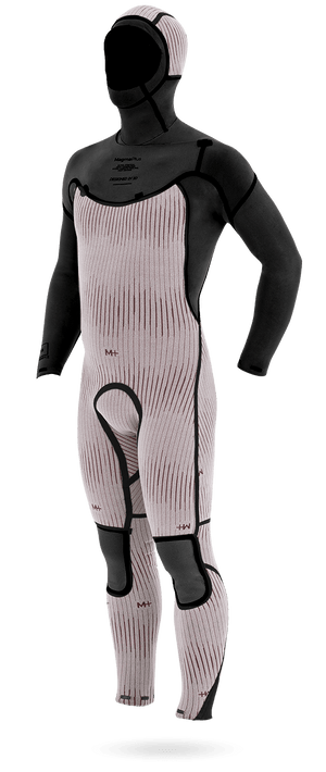 Manera Magma Hooded 6/4 FZ Wetsuit-Black