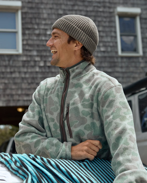 Free Fly Ashridge Fleece Half Zip Jacket-Vintage Camo Oil Green