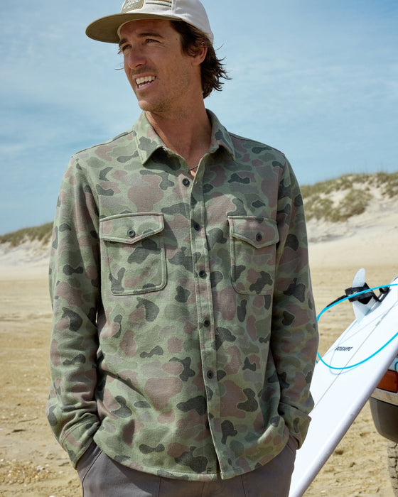 Free Fly Gallatin Overshirt L/S Shirt-Vintage Camo Oil Green