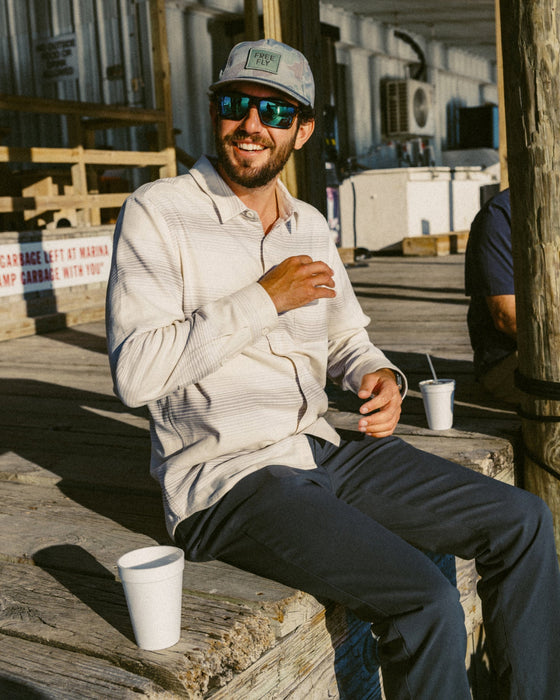 Free Fly Seawool Flannel L/S Shirt-Ombre Stripe Birch