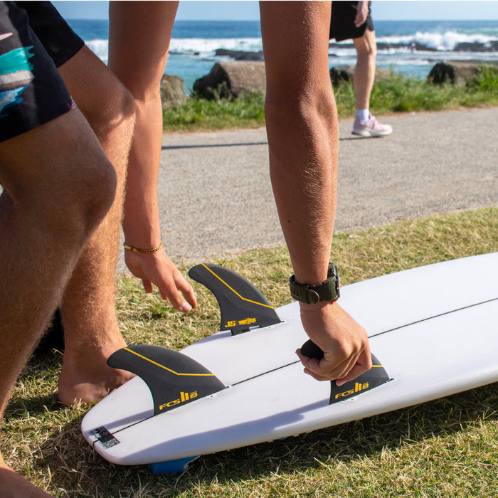 FCS II JS PC Tri Fin Set-Black-Large