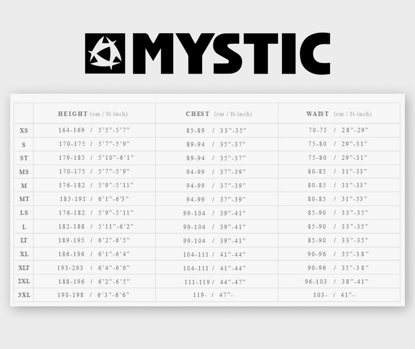 Mystic Star 3/2 L/S Springsuit-Black