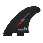 FCS II Nathan Florence PC Tri Fin Set-Red Bolt-Large