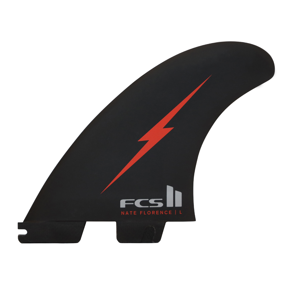 FCS II Nathan Florence PC Tri Fin Set-Red Bolt-Large