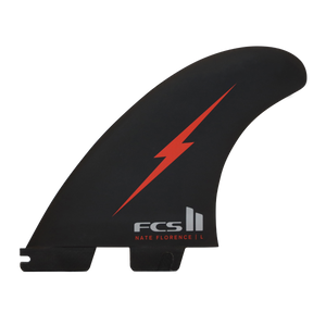 FCS II Nathan Florence PC Tri Fin Set-Red Bolt-Large