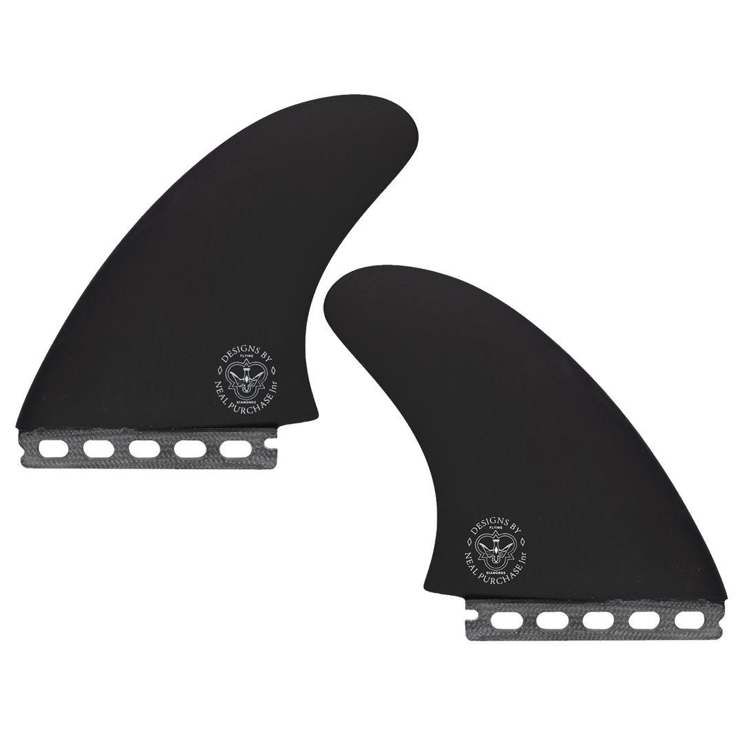 Flying Diamonds NPJ Apex Twin Fin Set-Black