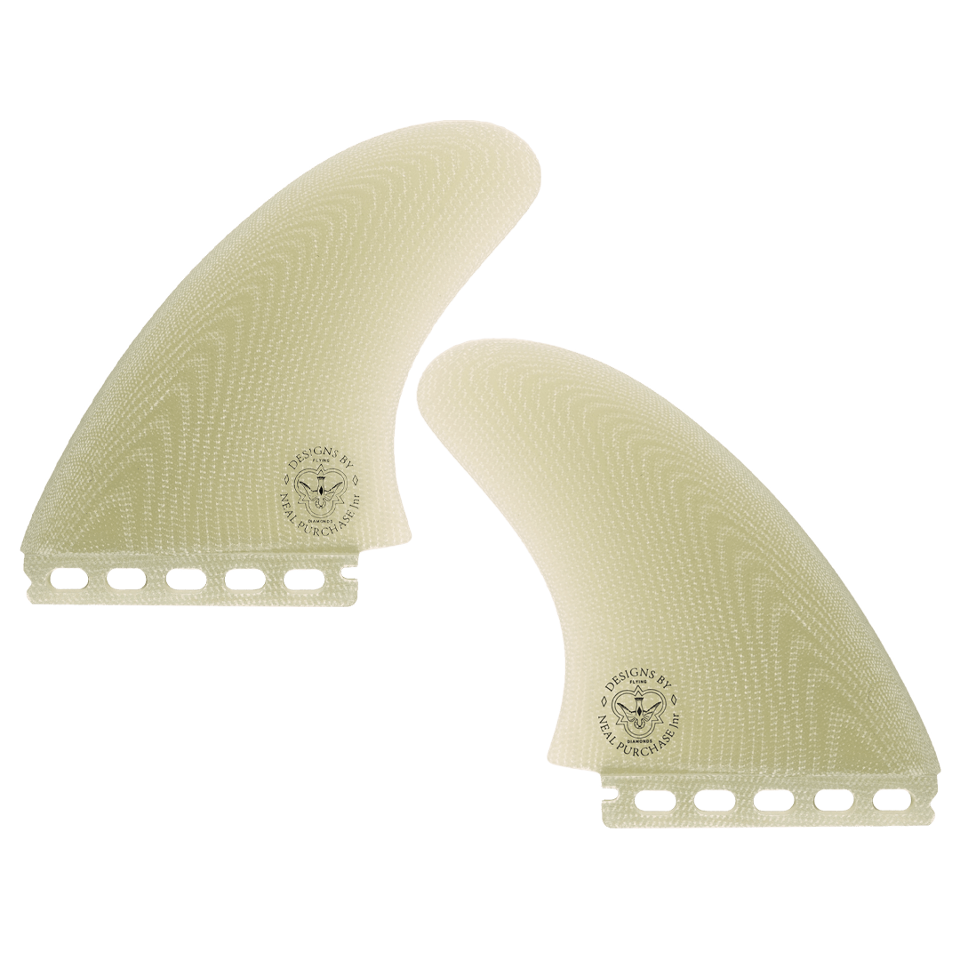 Flying Diamonds NPJ Apex Twin Fin Set-Clear Volan