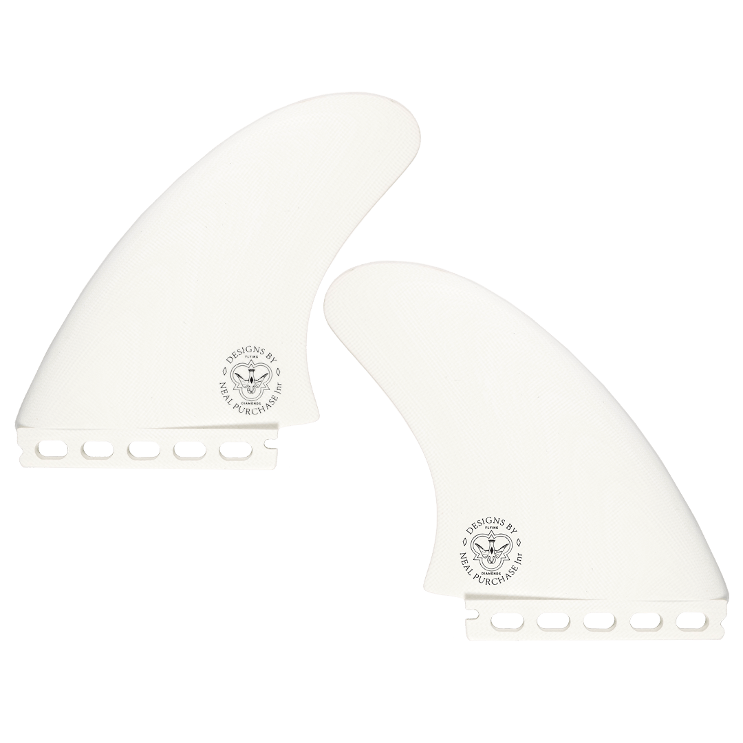 Flying Diamonds NPJ Apex Twin Fin Set-White