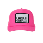 Local Beach Locals Only II Patch Trucker Hat-Neon Pink