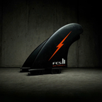 FCS II Nathan Florence PC Tri Fin Set-Red Bolt-Large