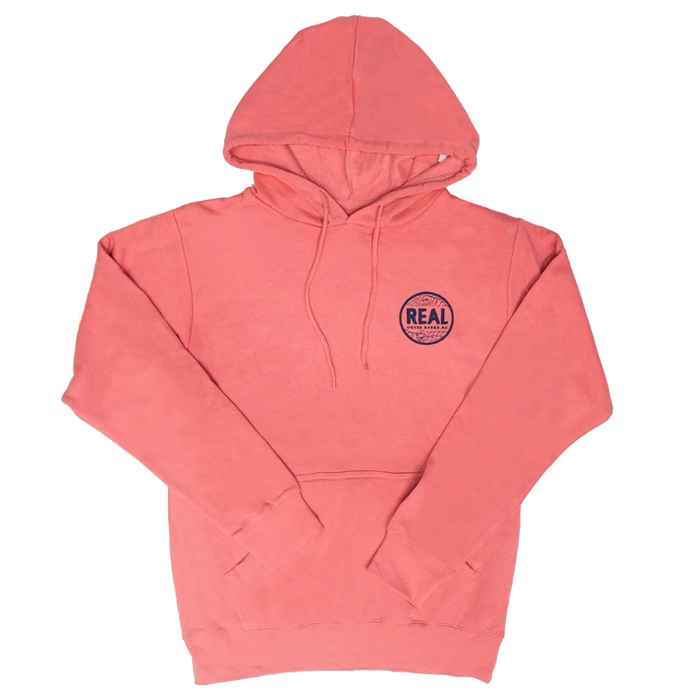 REAL Outer Banks Map Wmn's Hooded Sweatshirt-Island Red