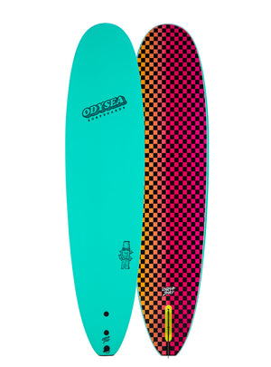 Actual Board: Odysea Plank Single Fin Soft Top 7'6"-Turquoise — 78L