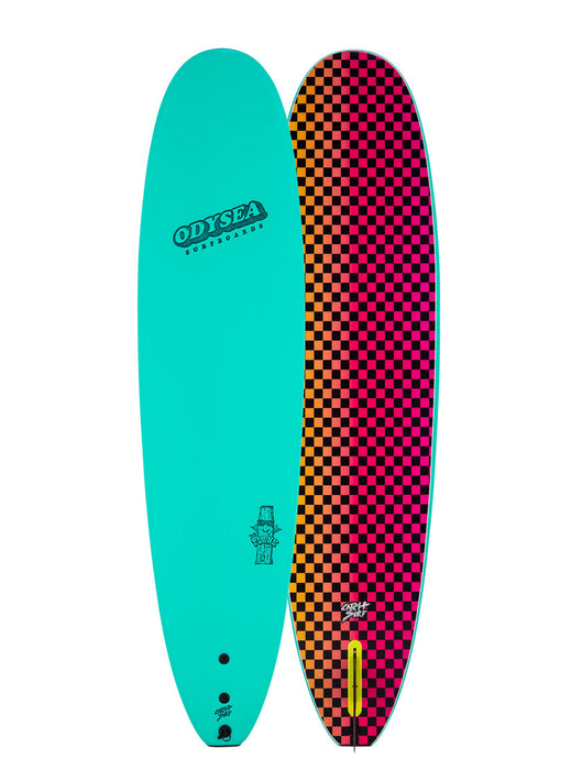 Actual Board: Odysea Plank Single Fin Soft Top 7'6"-Turquoise — 78L