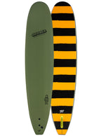 Odysea Plank Single Fin Soft Top 9'0"-Military Green/Stripes