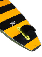 Odysea Plank Single Fin Soft Top 9'0"-Military Green/Stripes