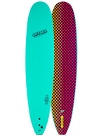 Odysea Plank Single Fin Soft Top 9'0"-Turquoise/Checkers