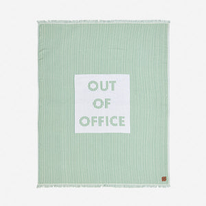 Slowtide Out Of Office Lightweight Throw Blanket-Kale