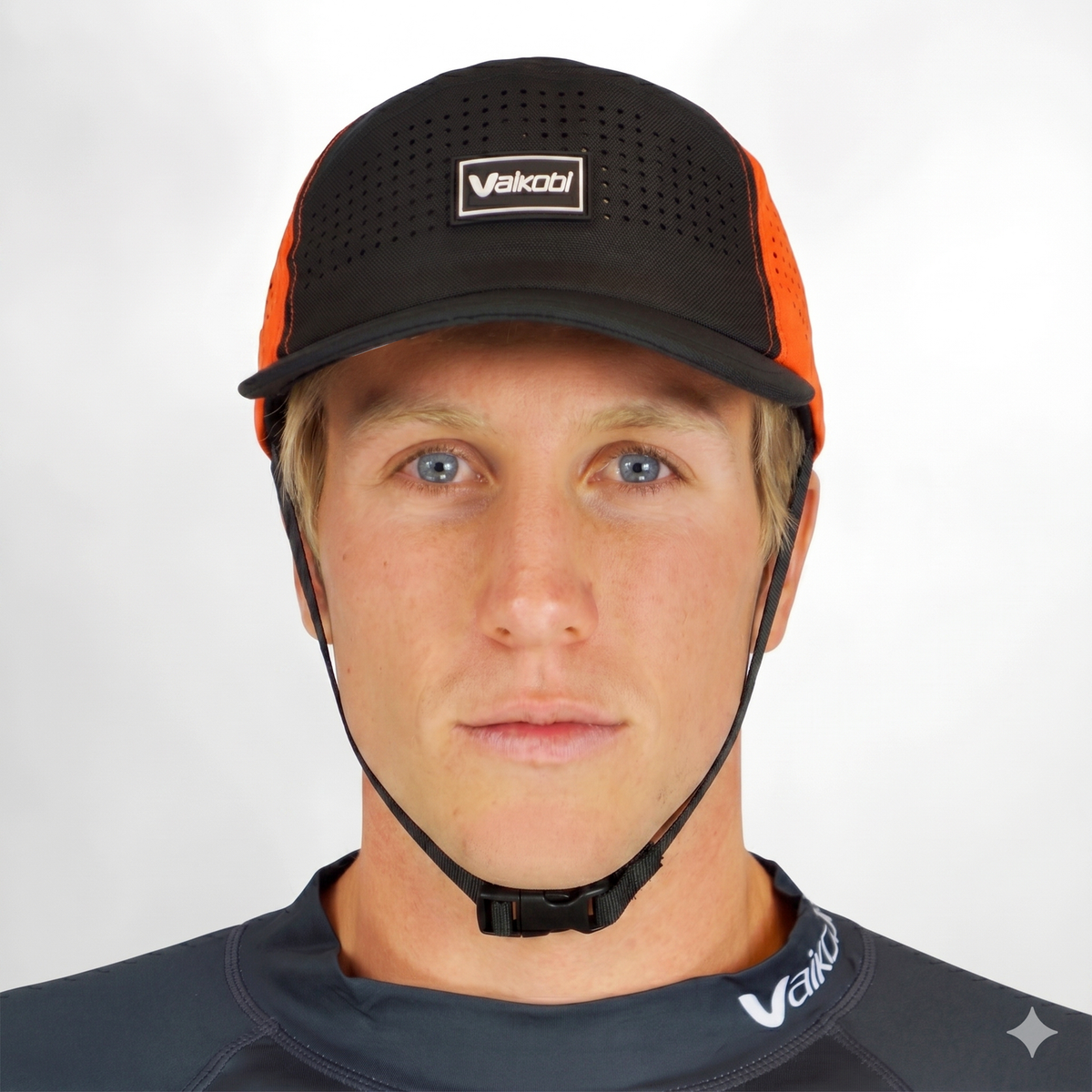 Vaikobi Hydro Bump Cap with Strap, Orange, front