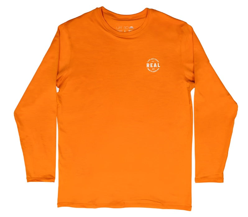 REAL Hybrid Pro L/S Rashguard-Heather Orange