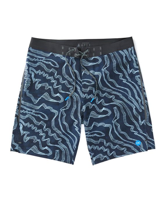 Outerknown x KS Apex Evolution 19 Boardshorts-Indigo Zen Garden