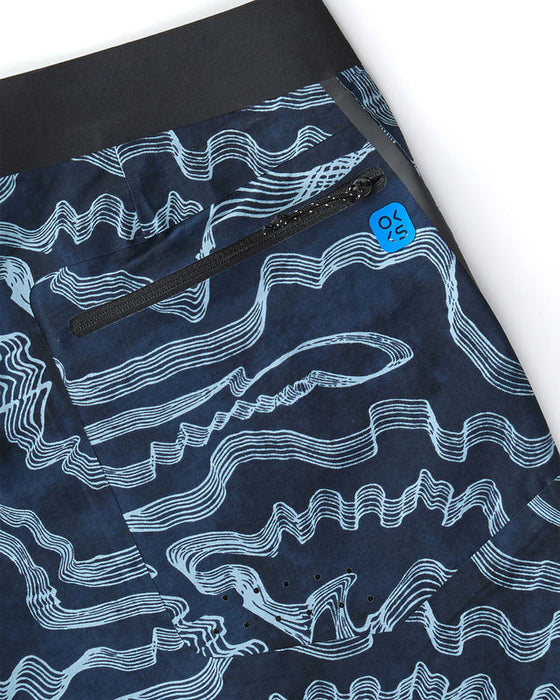Outerknown x KS Apex Evolution 19 Boardshorts-Indigo Zen Garden