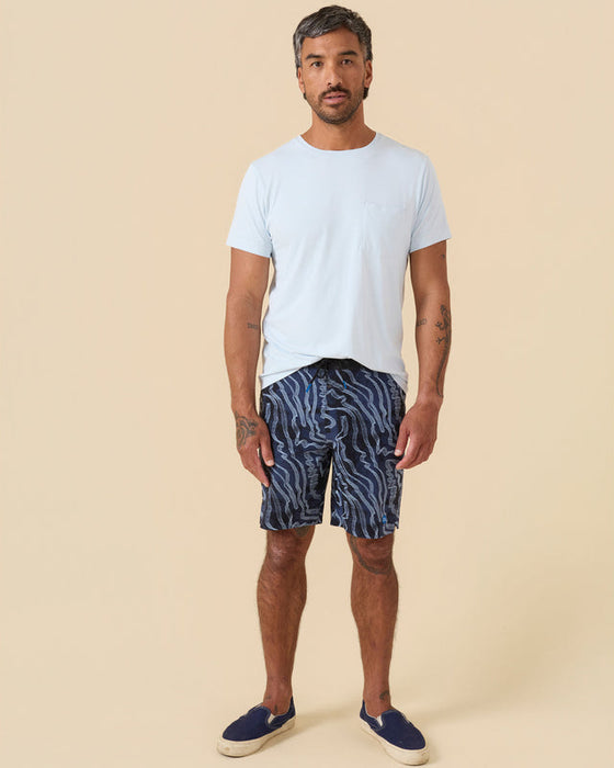 Outerknown x KS Apex Evolution 19 Boardshorts-Indigo Zen Garden