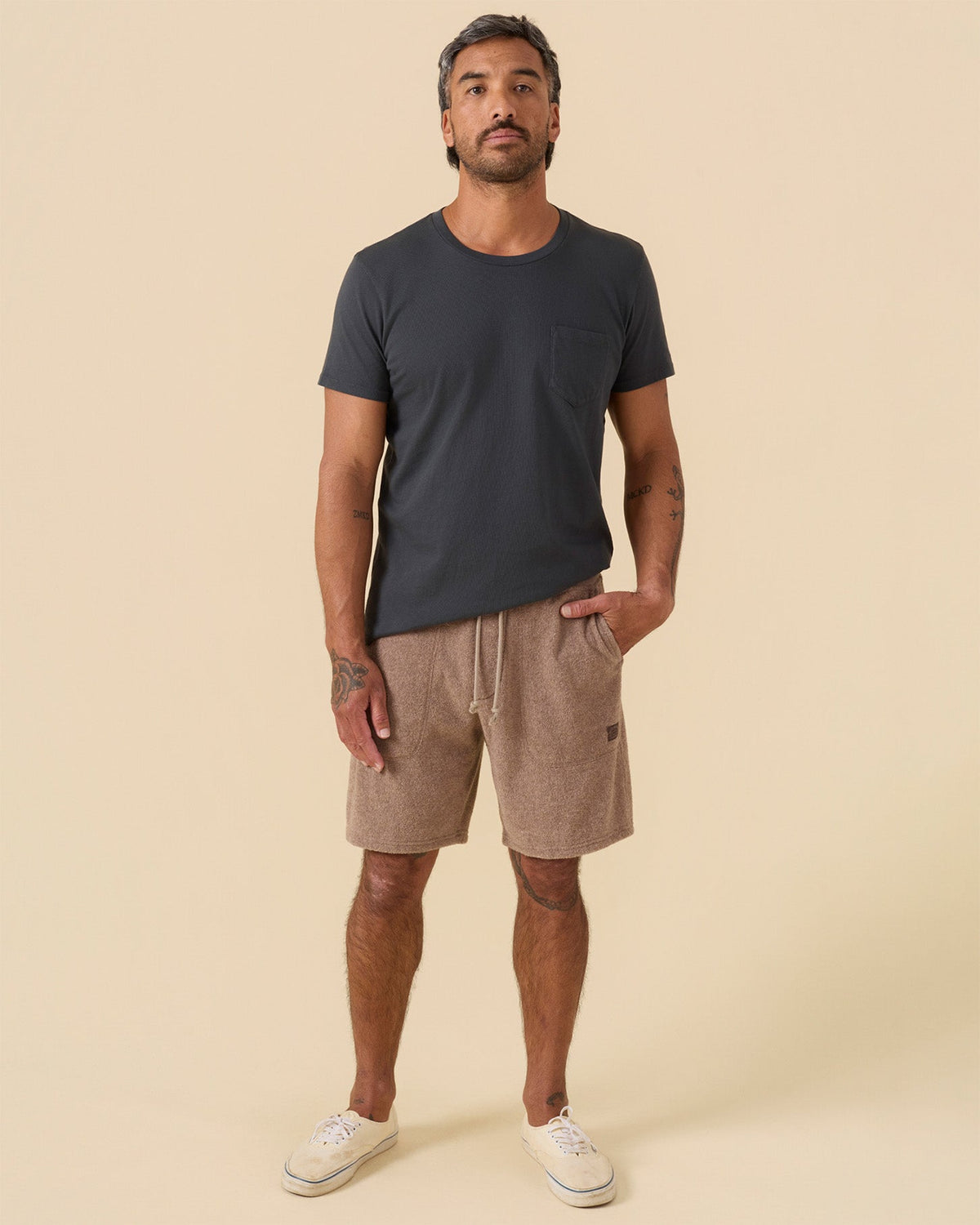Outerknown Hightide Sweat Shorts-Heather Coconut